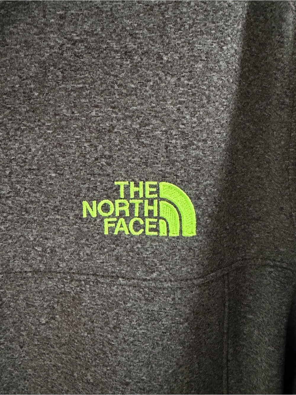 The North Face Men's Apex Canyonwall Jacket SoftShell Grey w/Lime Logo Size L - Picture 6 of 8